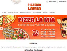 Tablet Screenshot of pizzerialamia.sk